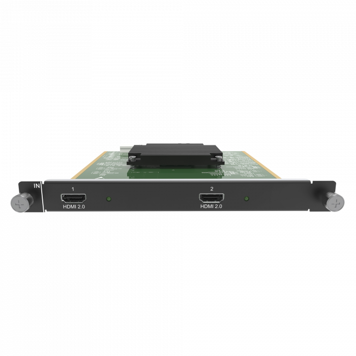 NovaStar H_2x HDMI2.0 Input Card — front view of the two HDMI 2.0 input connectors