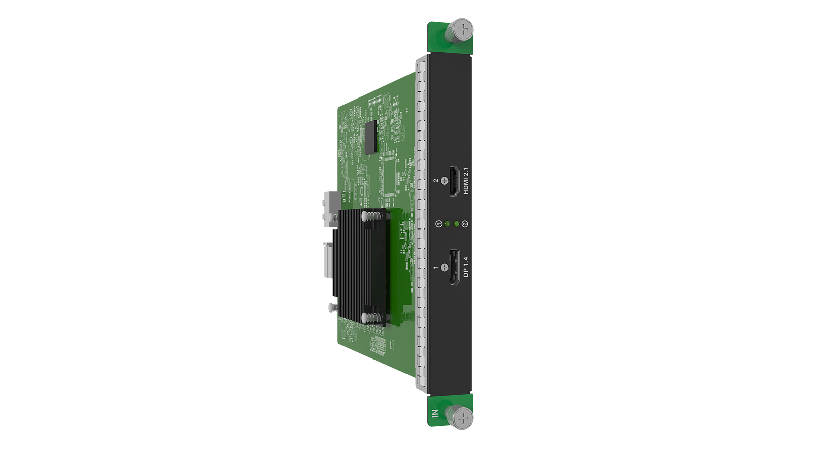 NovaStar MX_1xDP1.4+1xHDMI2.1 (8K@30Hz) Input Card COEX controller — angle view
