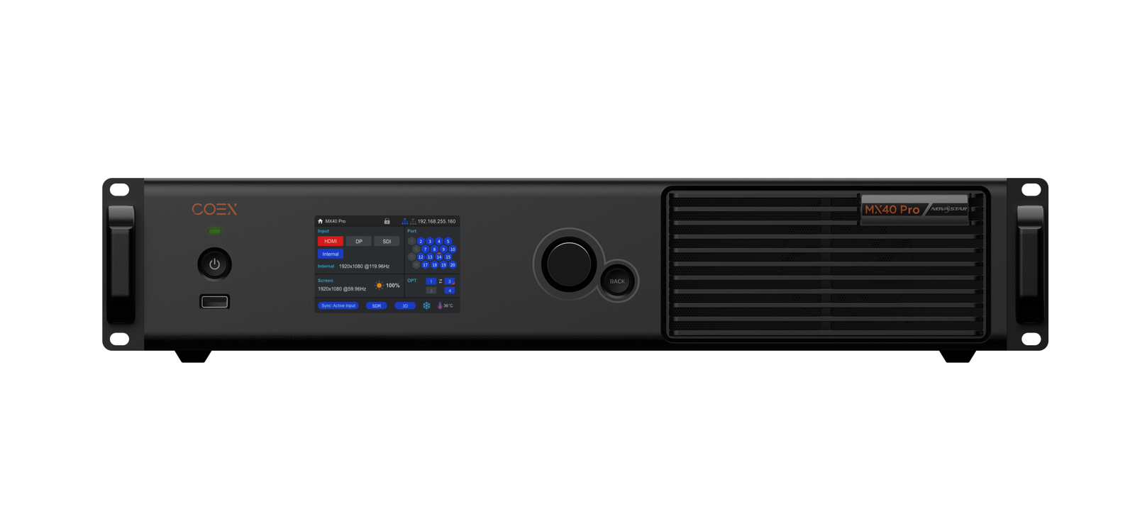 NovaStar MX40 Pro COEX controller — front view