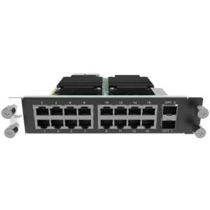 NovaStar H_16xRJ45+2xFiber Output Card — front 16 RJ45 and 2 OPT view