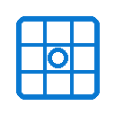 Fine-pitch LED grid icon